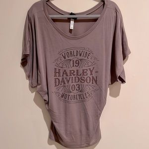 Harley Davidson bat-wing tee - size L